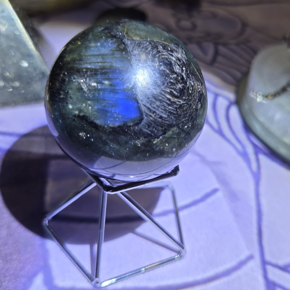 Flashy Labradorite Sphere